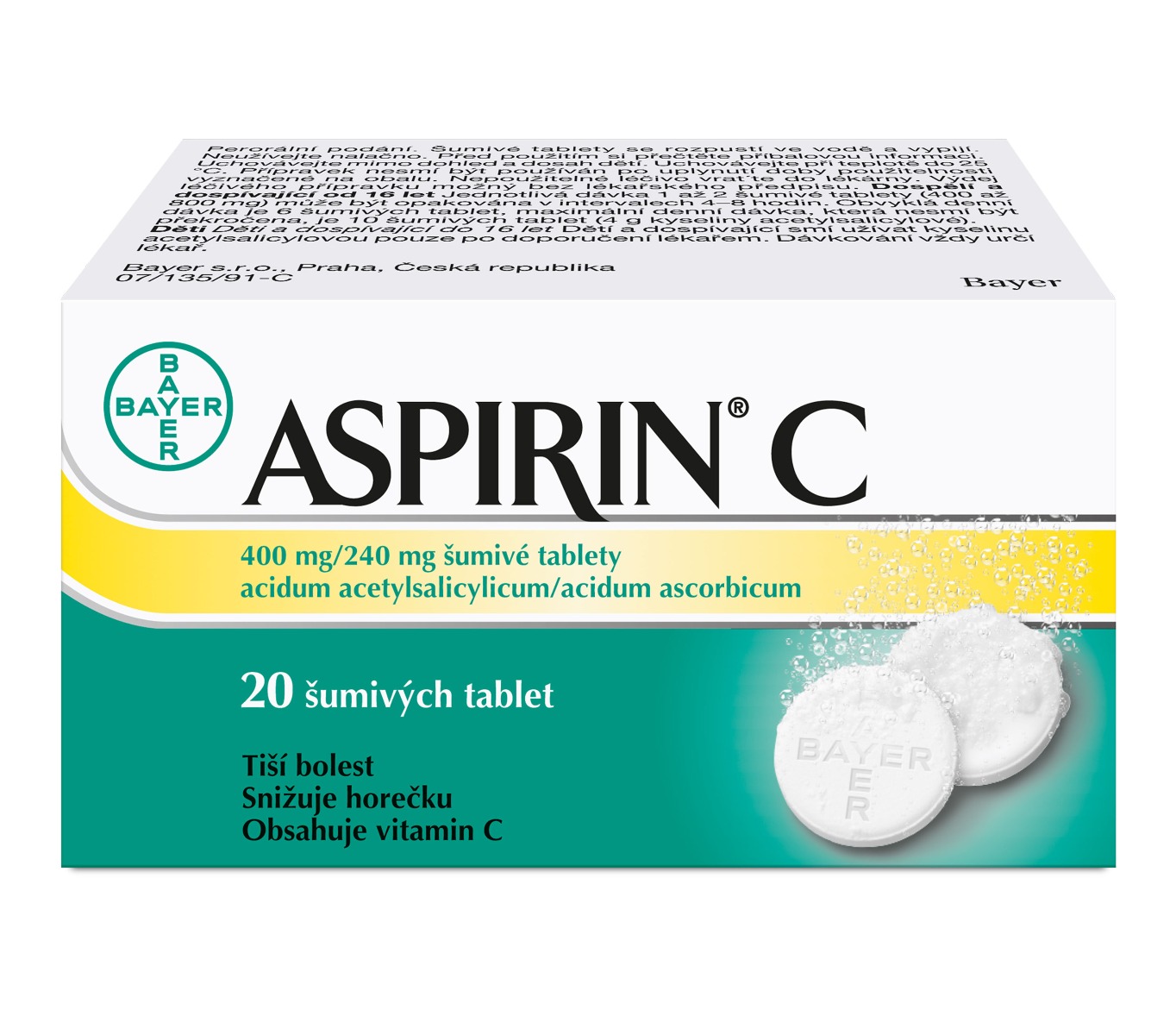 Aspirin C 20 šumivých tablet Aspirin