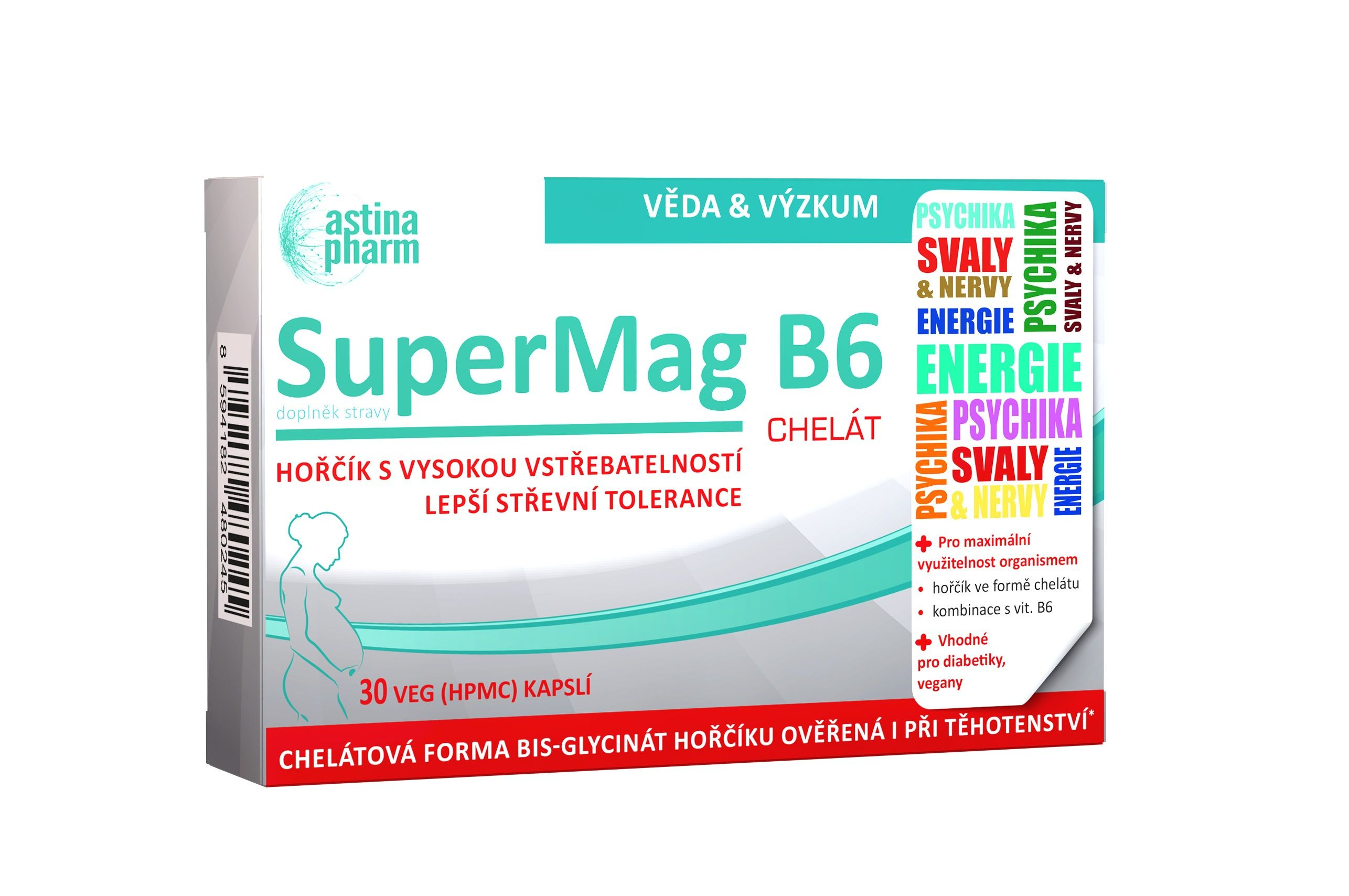 Astina SuperMag B6 CHELÁT 30 kapslí Astina