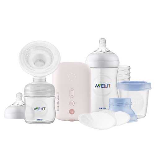 Avent Odsávačka mateřského mléka Natural elektronická Single set Avent