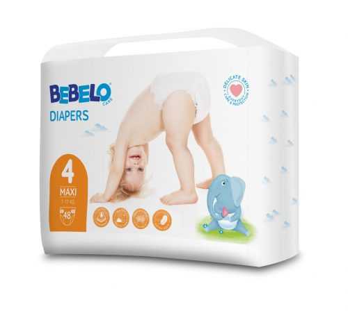 BEBELO Care Diapers Maxi 4 dětské pleny 48 ks BEBELO