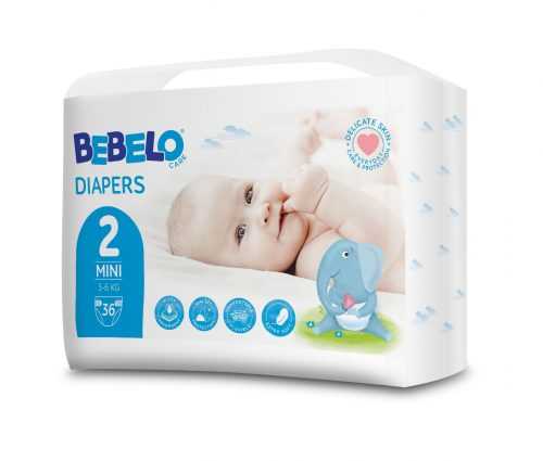 BEBELO Care Diapers Mini 2 dětské pleny 36 ks BEBELO