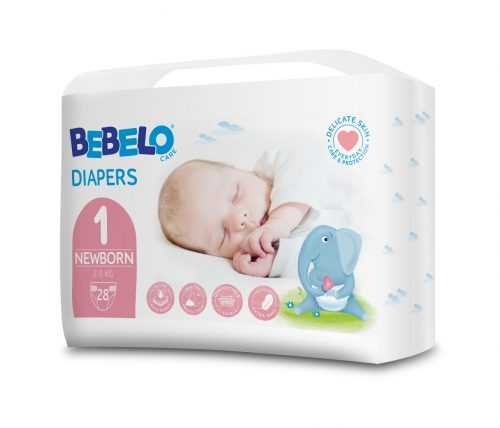 BEBELO Care Diapers Newborn 1 dětské pleny 28 ks BEBELO