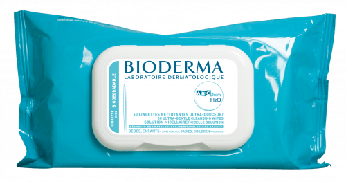 BIODERMA ABCDerm H2O Micelární ubrousky 60 ks BIODERMA