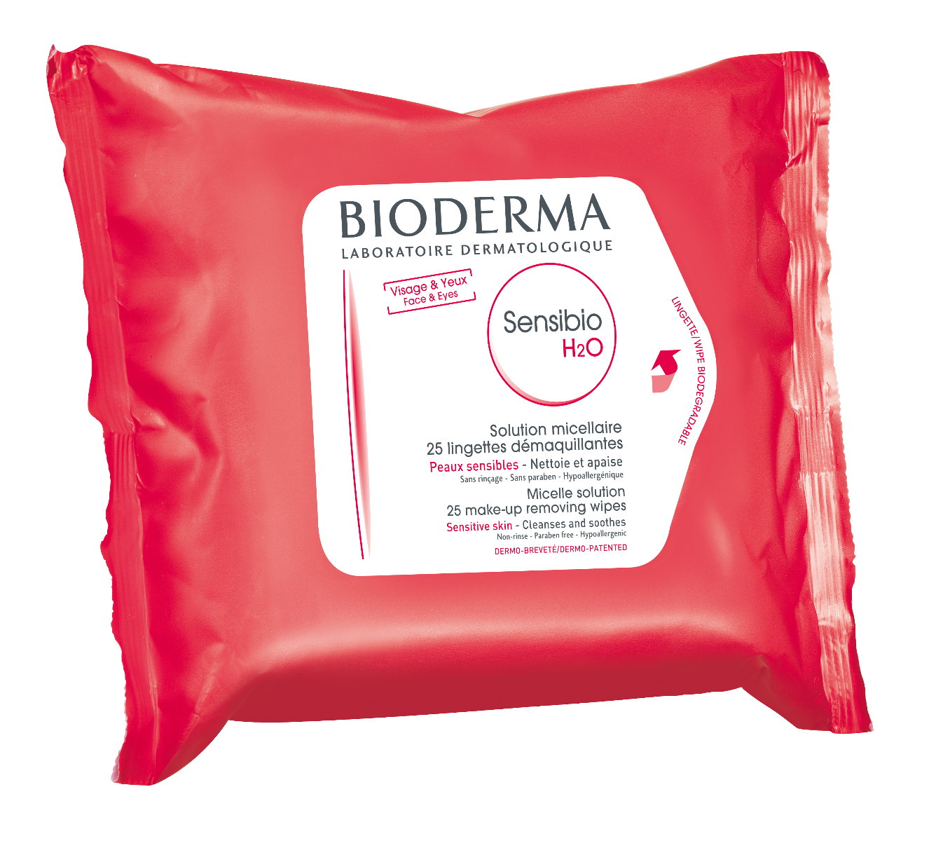 BIODERMA Sensibio H2O Micelární ubrousky 25 ks BIODERMA