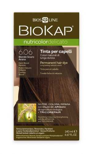 BIOKAP Nutricolor Delicato 6.06 Blond tmavá Havana barva na vlasy 140 ml BIOKAP