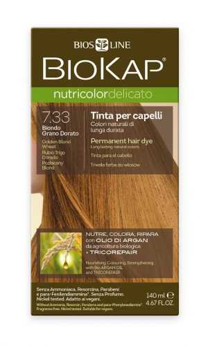 BIOKAP Nutricolor Delicato 7.33 Blond Zlatá pšenice barva na vlasy 140 ml BIOKAP