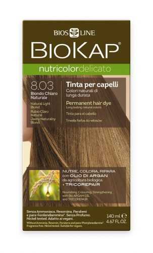 BIOKAP Nutricolor Delicato 8.03 Blond přírodní světlá barva na vlasy 140 ml BIOKAP