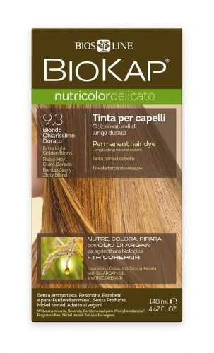 BIOKAP Nutricolor Delicato 9.3 Blond zlatá světlá barva na vlasy 140 ml BIOKAP