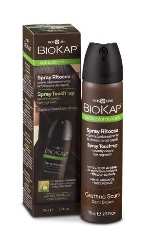 BIOKAP Spray Touch Up Hnědý tmavý krycí sprej 75 ml BIOKAP