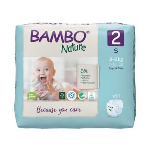 Bambo Nature 2 S 3-6 kg dětské pleny 30 ks Bambo Nature