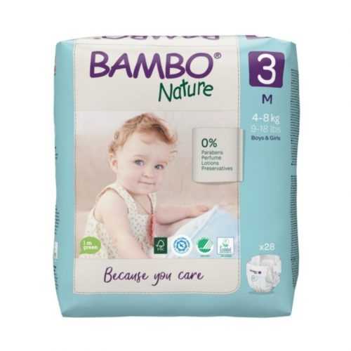 Bambo Nature 3 M 4-8 kg dětské pleny 28 ks Bambo Nature