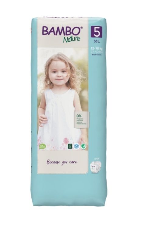 Bambo Nature 5 XL 12-18 kg dětské pleny 44 ks Bambo Nature