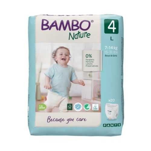 Bambo Nature Pants 4 L 7-14 kg tréninkové kalhotky 20 ks Bambo Nature