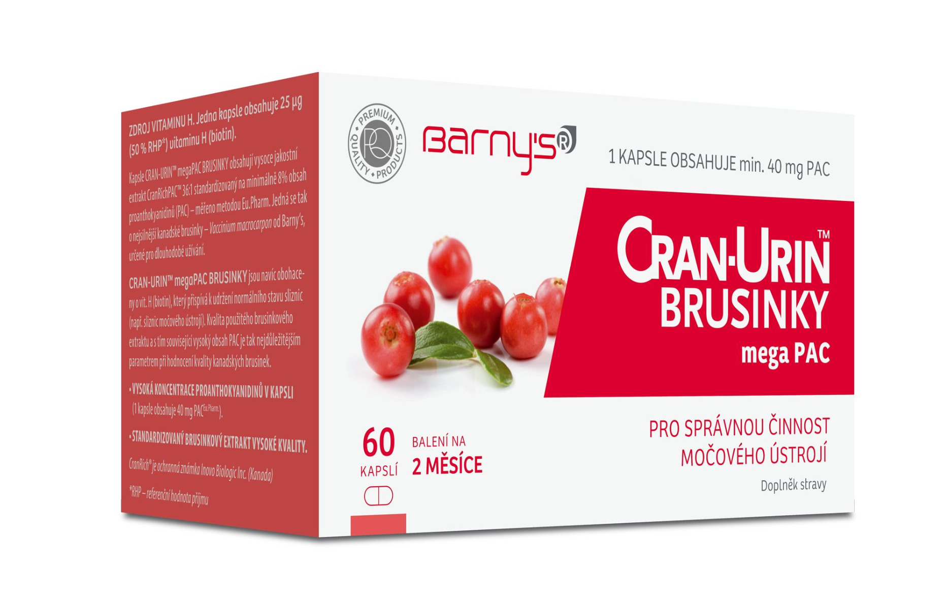 Barny´s Cran-Urin megaPAC brusinky 60 kapslí Barny´s