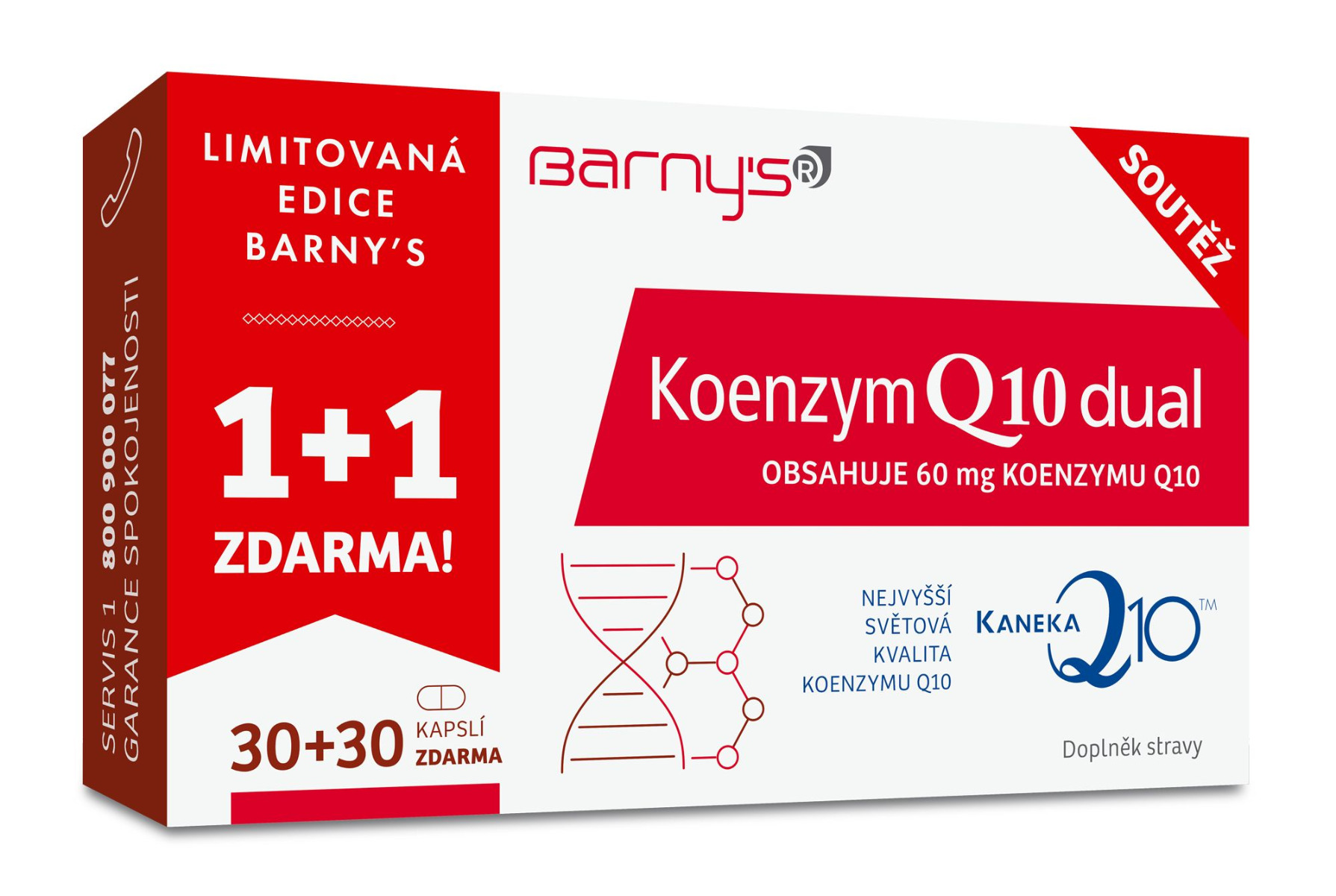 Barny´s Koenzym Q10 Dual 60 mg limitovaná edice 30+30 kapslí Barny´s
