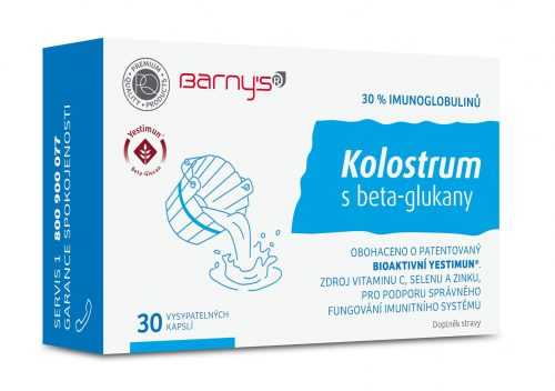 Barny´s Kolostrum s beta-glukany 30 kapslí Barny´s