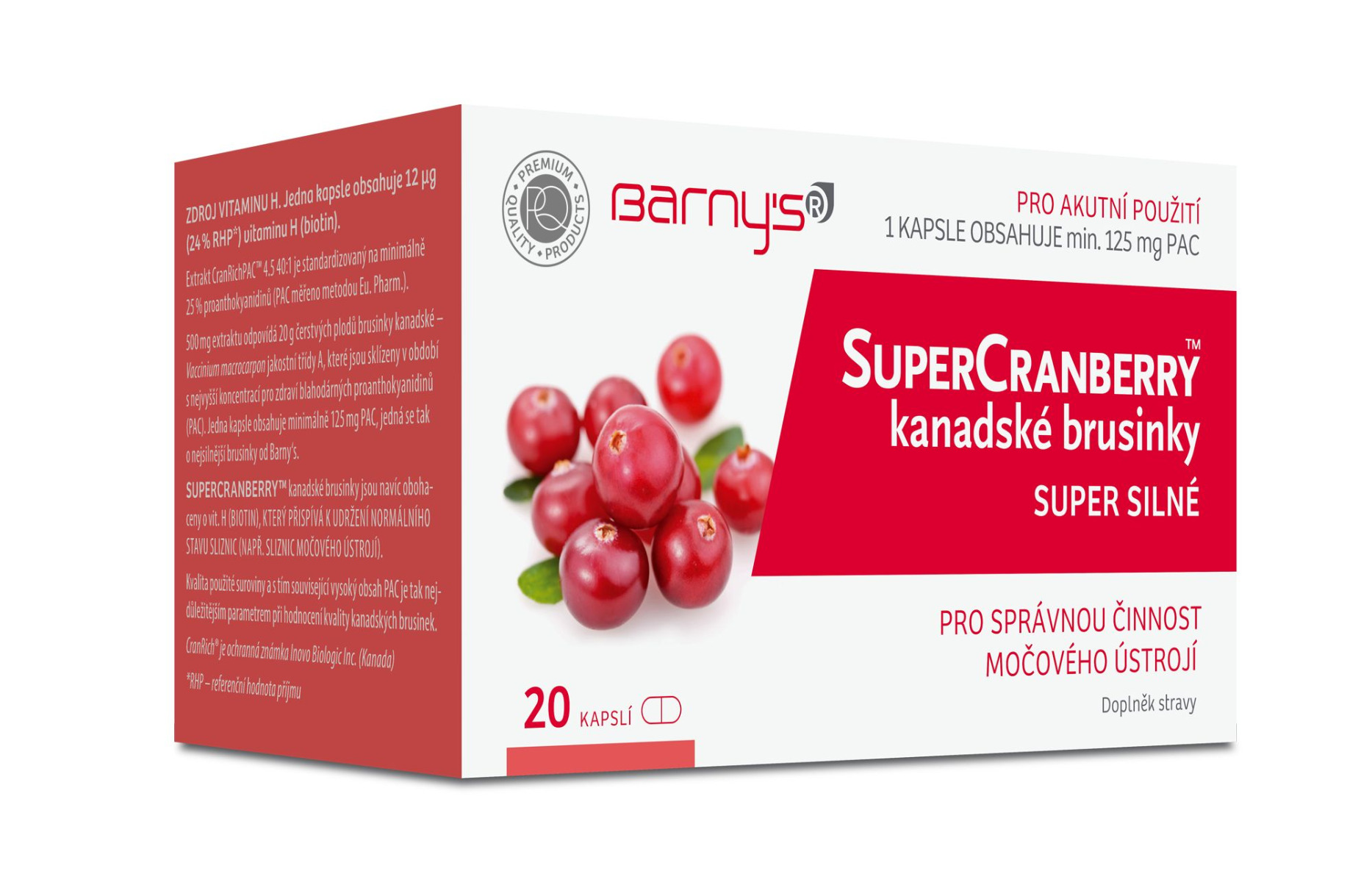 Barny´s SuperCranberry kanadské brusinky 20 kapslí Barny´s