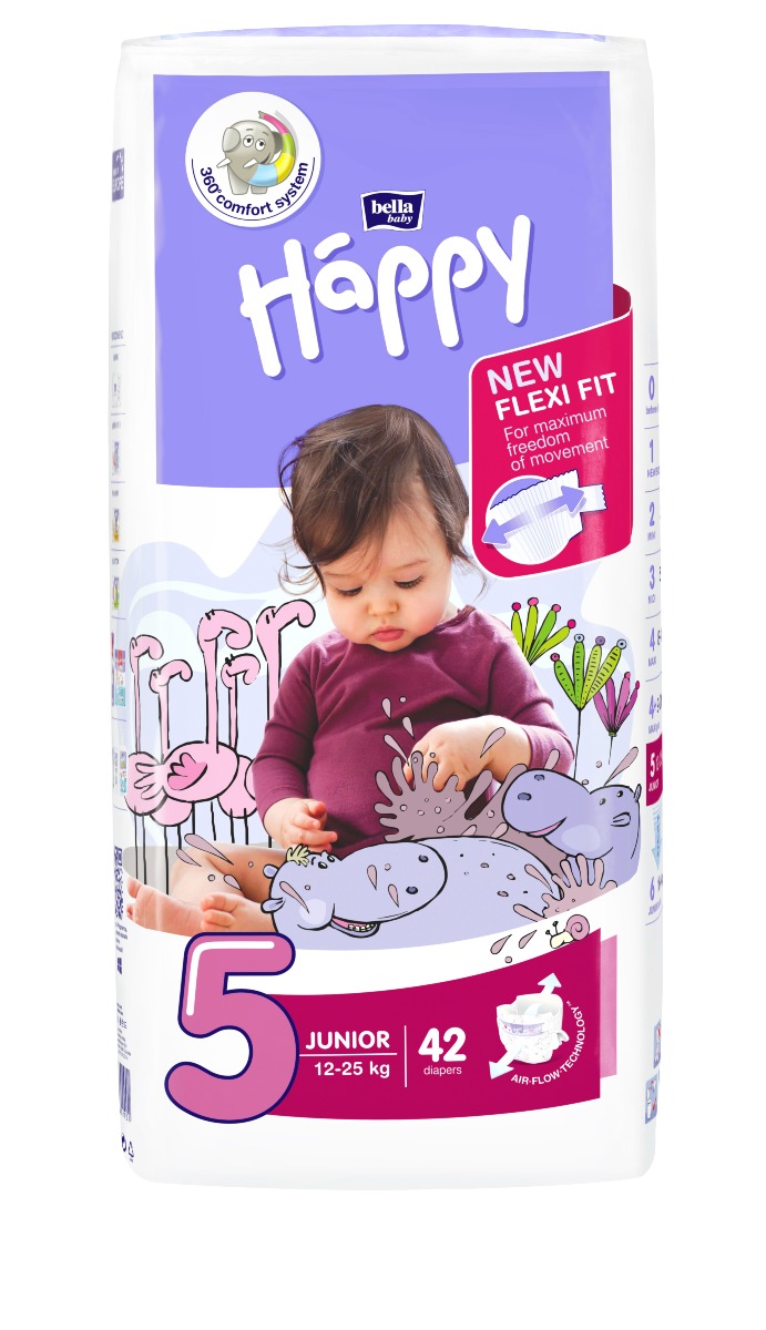 Bella Baby Happy Junior 12-25 kg dětské pleny 42 ks Bella