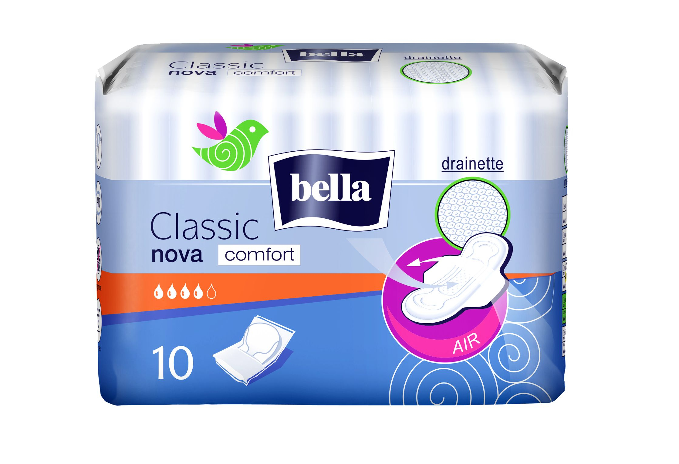 Bella Classic nova comfort hygienické vložky 10 ks Bella