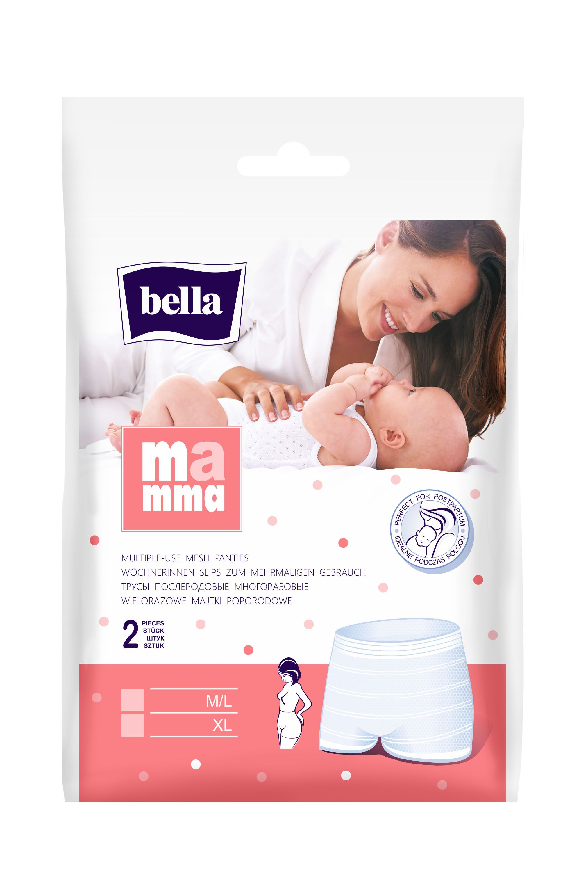 Bella Mamma vel. M-L síťované kalhotky 2 ks Bella