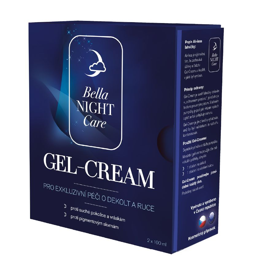 Bella NIGHT Care Gel-Cream na dekolt a ruce 2x100 ml Bella NIGHT Care
