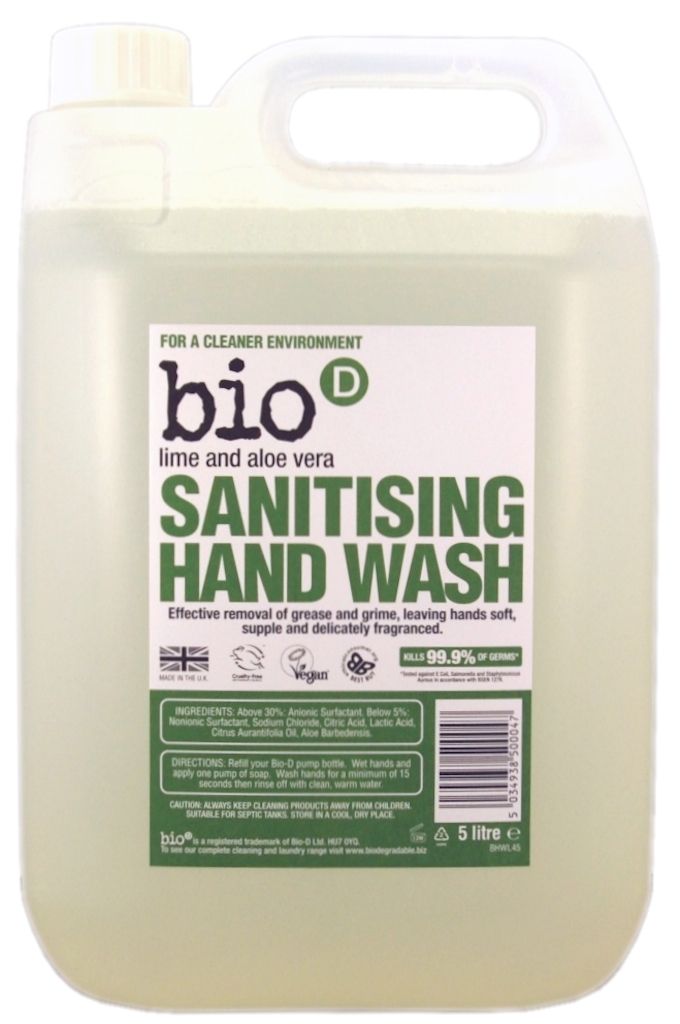 Bio d Tekuté dezinfekční mýdlo na ruce limetka+Aloe náhradní kanystr 5 l Bio d