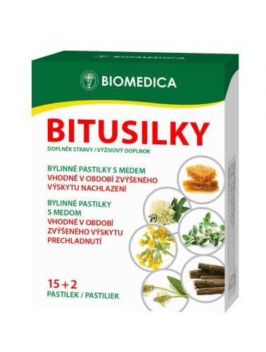 Biomedica Bitusilky bylinné pastilky s medem 15+2 pastilek Biomedica