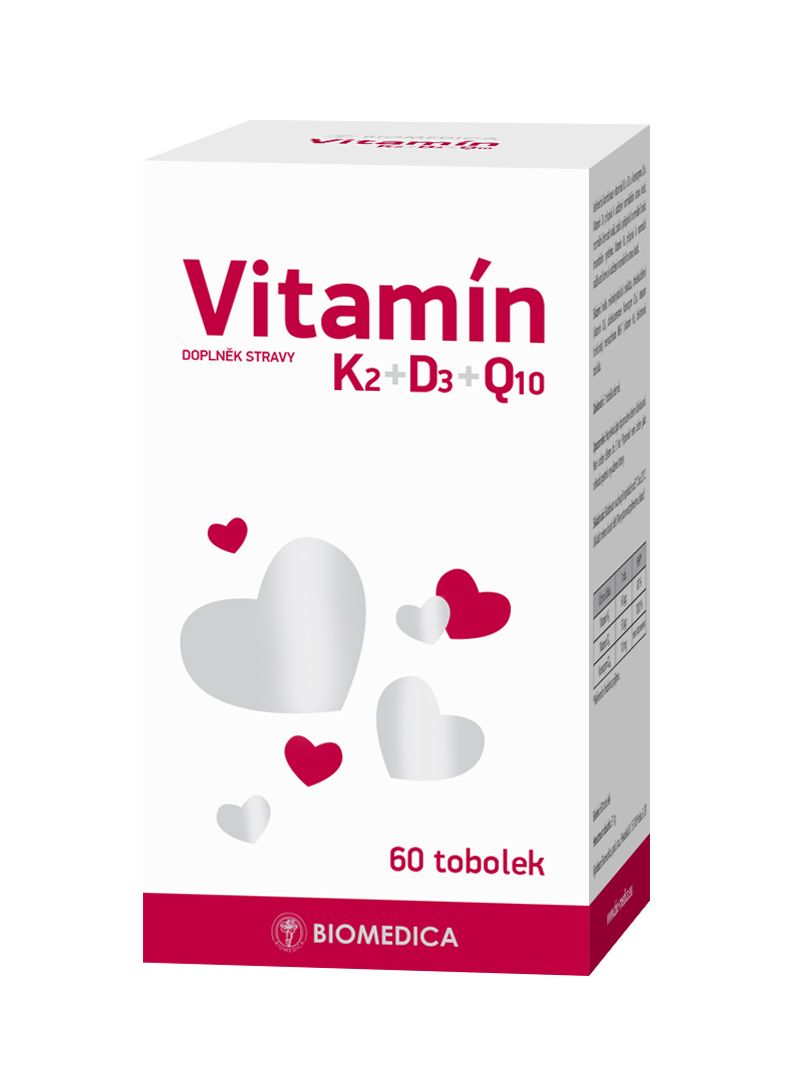 Biomedica Vitamín K2 + D3 + Q10 60 tobolek Biomedica
