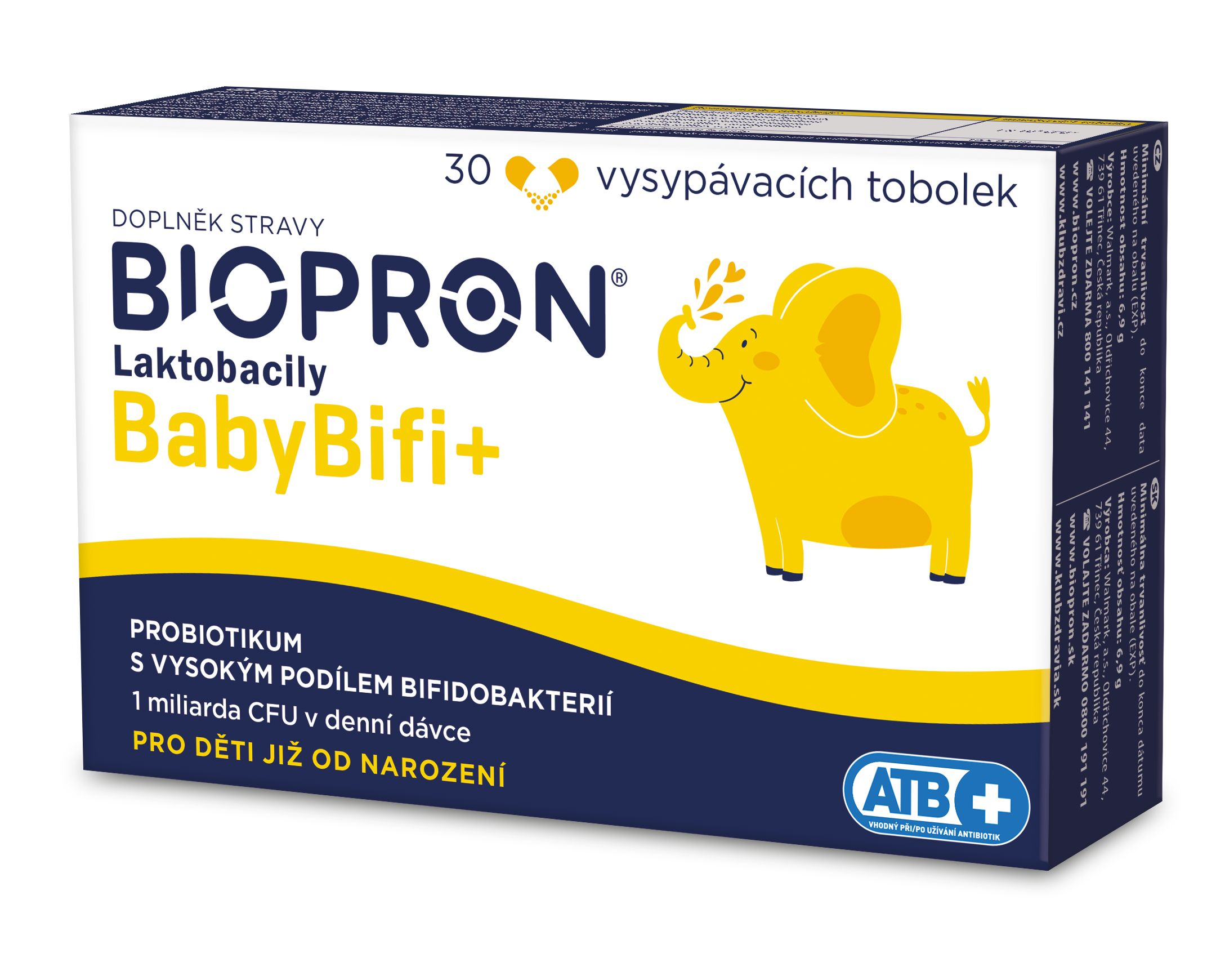 Biopron Laktobacily BabyBifi+ 30 vysypávacích tobolek Biopron