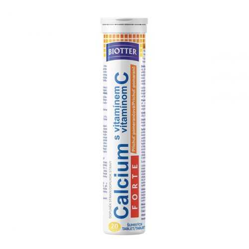Biotter Calcium Forte s vitaminem C pomeranč 20 šumivých tablet Biotter