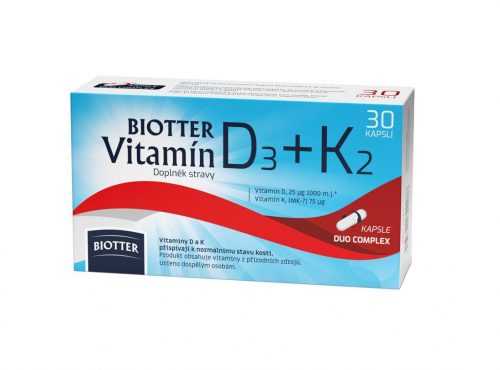 Biotter Vitamín D3 + K2 1000 IU 30 kapslí Biotter