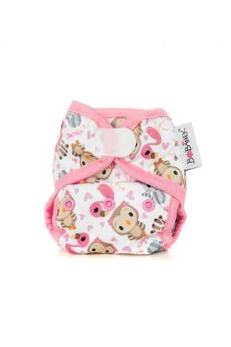 Bobánek Novorozenecké svrchní kalhotky suchý zip 1 ks růžová zvířátka Bobánek