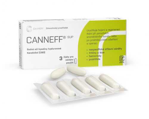 CANNEFF SUP rektální čípky 3 ks CANNEFF