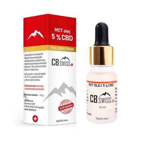 CBswiss MCT olej 5 % CBD FULLSPECTRUM 10 ml CBswiss