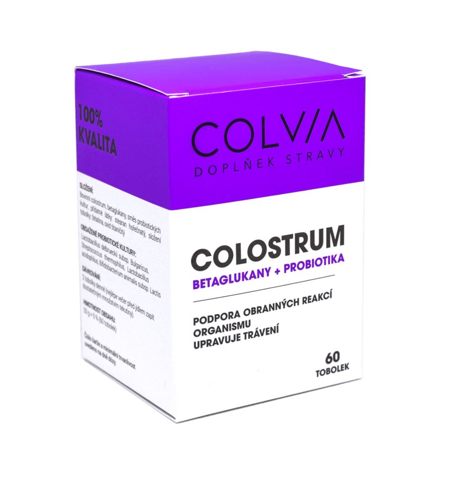 COLVIA Colostrum Betaglukany + Probiotika 60 tobolek COLVIA