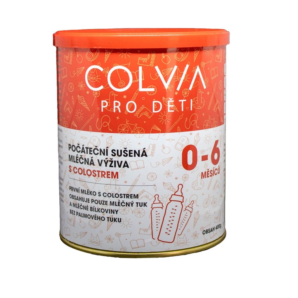 COLVIA Počáteční sušená mléčná výživa s colostrem 0-6 měsíců 400 g COLVIA