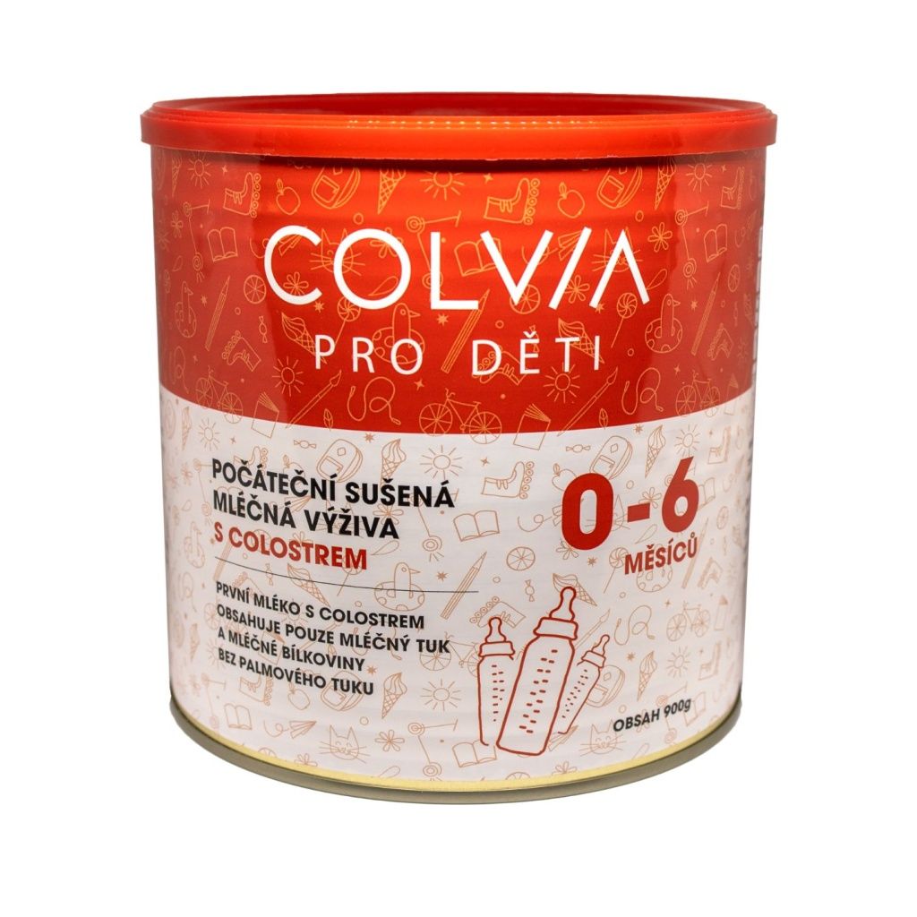 COLVIA Počáteční sušená mléčná výživa s colostrem 0-6 měsíců 900 g COLVIA