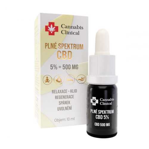 Cannabis Clinical Plné spektrum CBD olej 5% 10 ml Cannabis Clinical