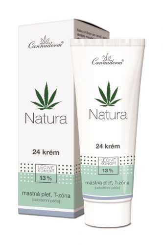 Cannaderm Natura 24 Krém na mastnou pleť 75 g Cannaderm