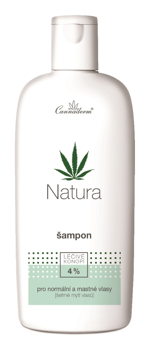 Cannaderm Natura Šampon na normální a mastné vlasy 200 ml Cannaderm