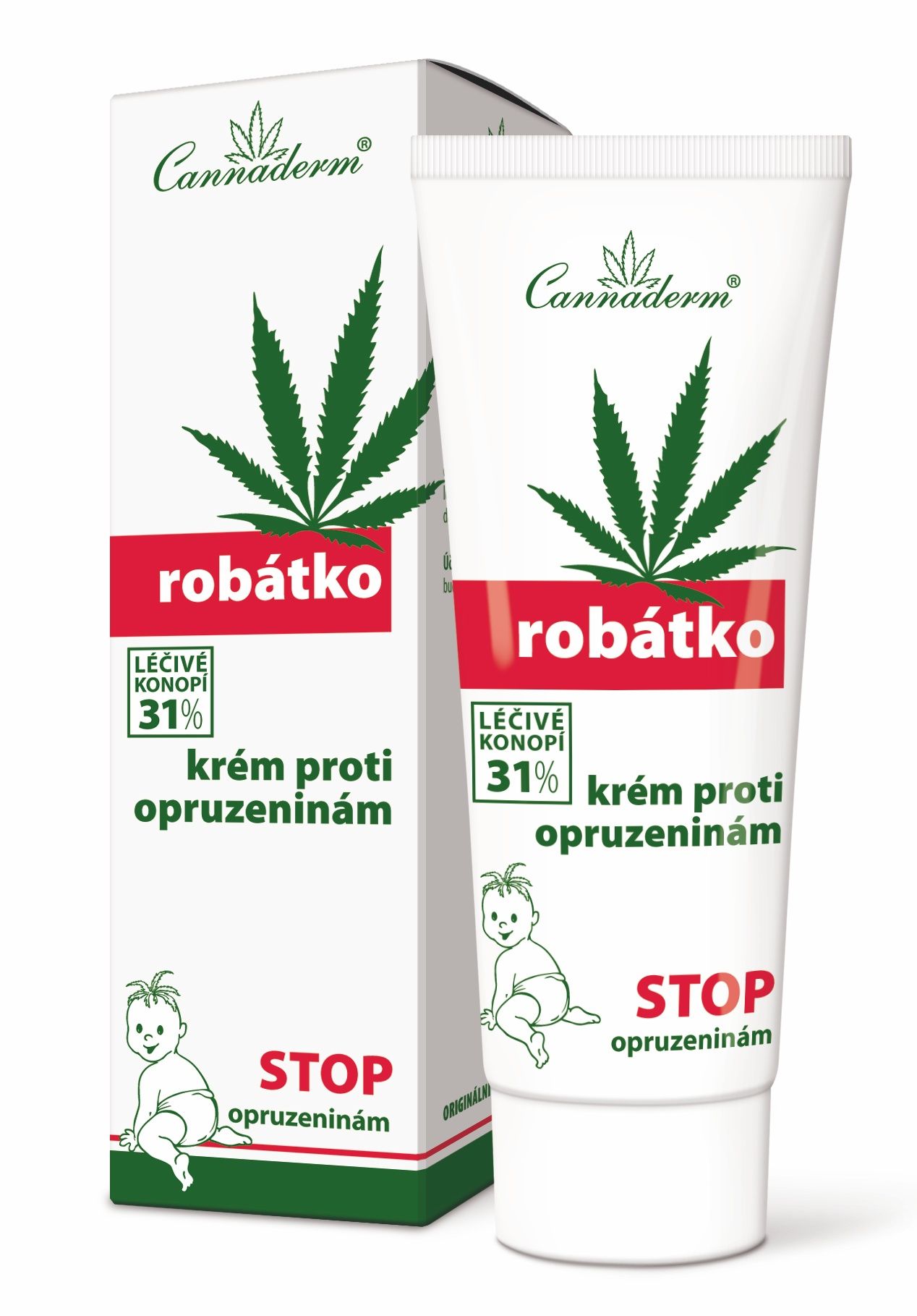 Cannaderm Robátko Krém proti opruzeninám 75 g Cannaderm