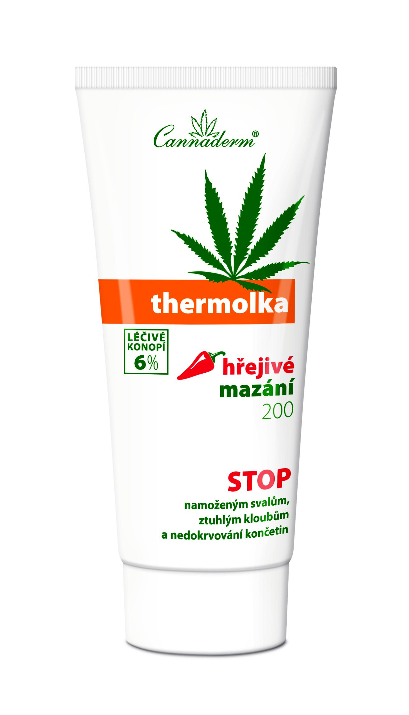 Cannaderm Thermolka hřejivé mazání 200 ml Cannaderm