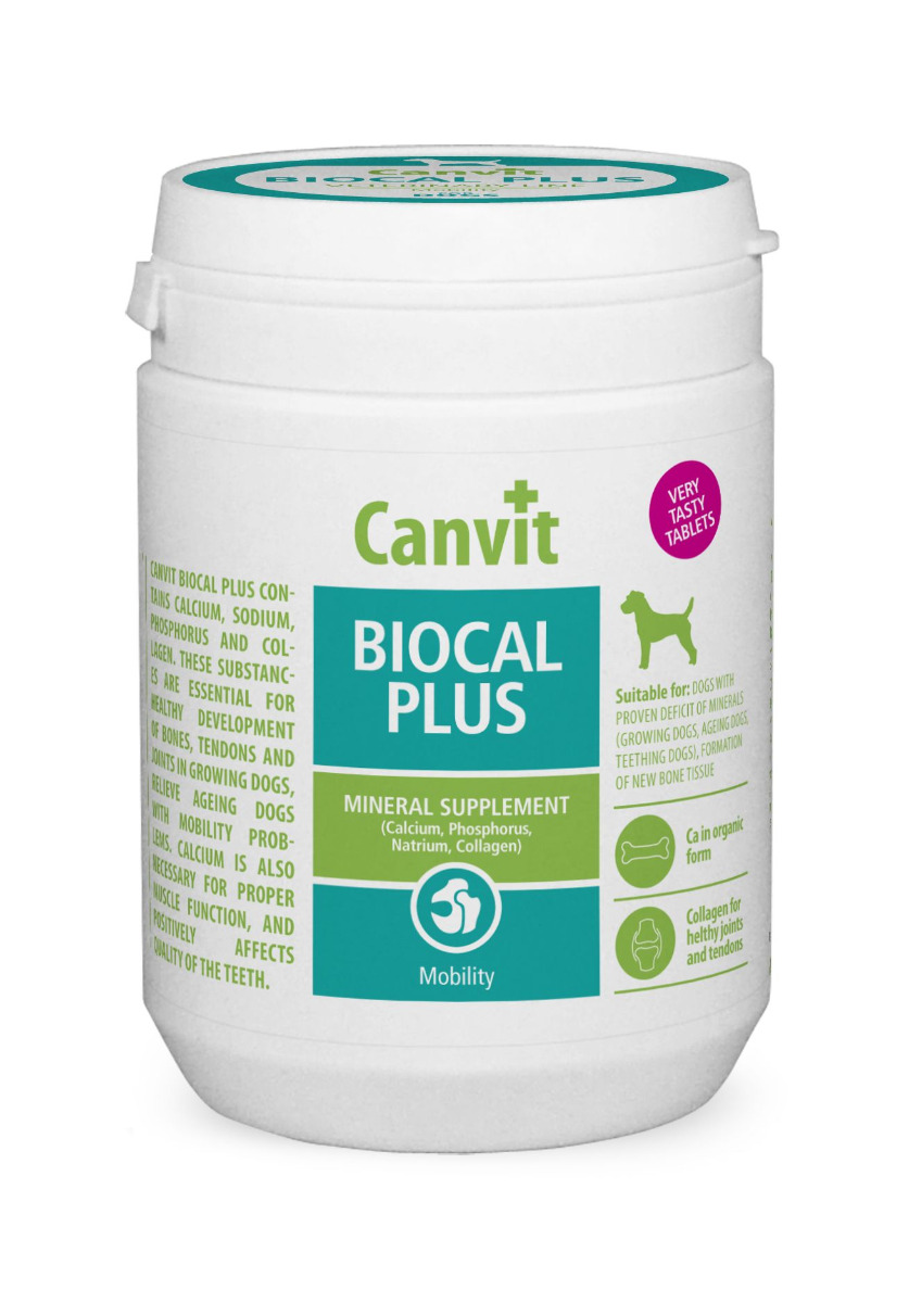 Canvit Biocal Plus pro psy ochucený 500 tablet Canvit