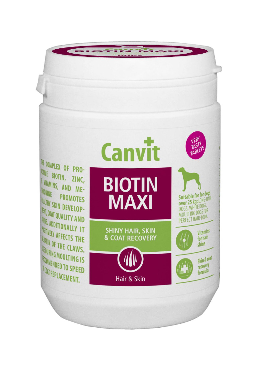 Canvit Biotin Maxi pro psy ochucený 166 tablet Canvit