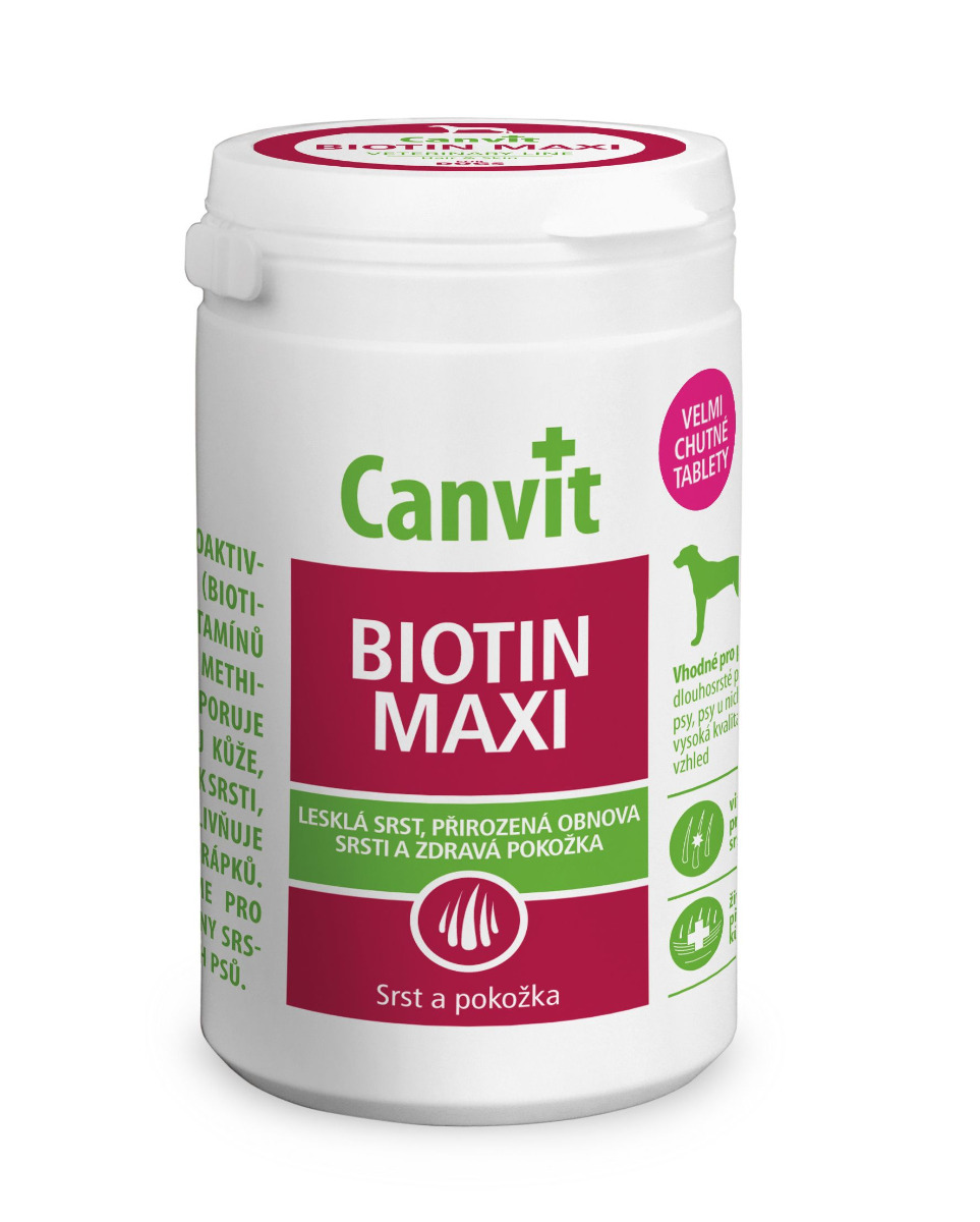 Canvit Biotin Maxi pro psy ochucený 76 tablet Canvit