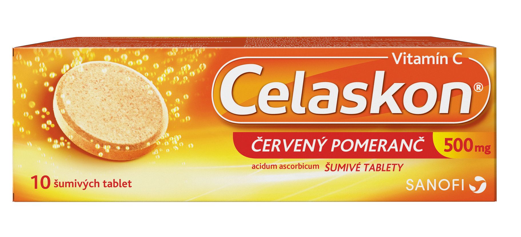 Celaskon Červený pomeranč 500 mg 10 šumivých tablet Celaskon