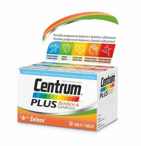 Centrum Plus Ženšen & Ginkgo 30 tablet Centrum