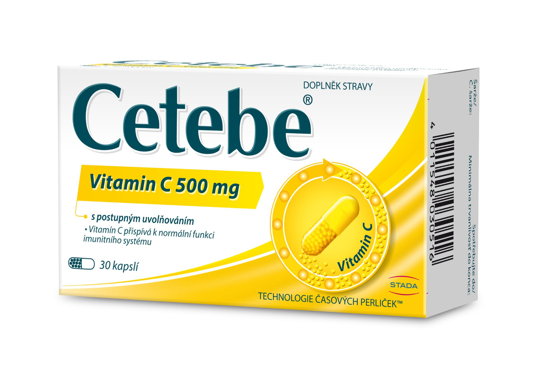 Cetebe Vitamin C 500 mg s postupným uvolňováním 30 kapslí Cetebe