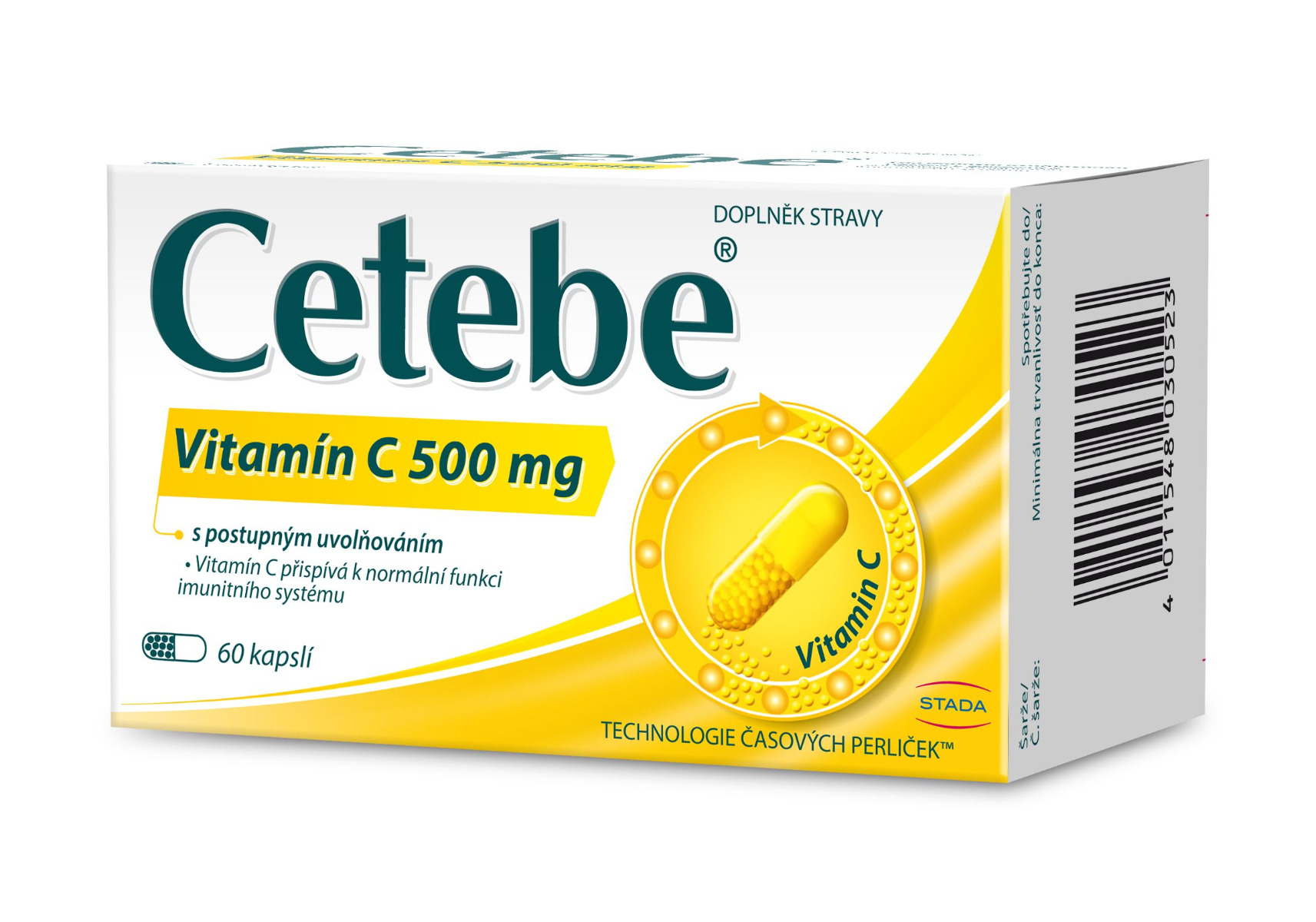 Cetebe Vitamin C 500 mg s postupným uvolňováním 60 kapslí Cetebe