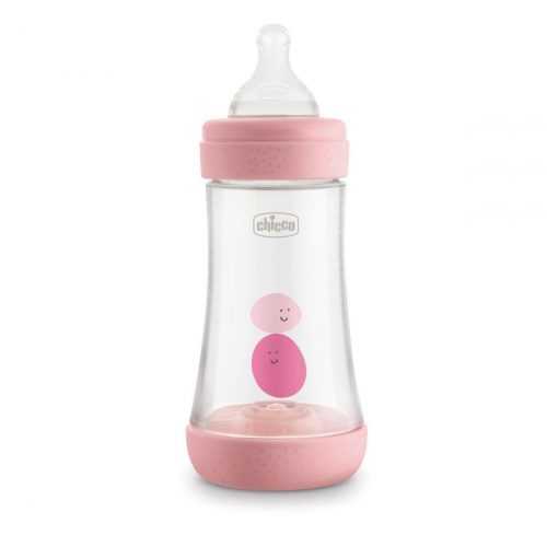 Chicco Perfect 5 Kojenecká láhev silikon 240 ml dívka Chicco